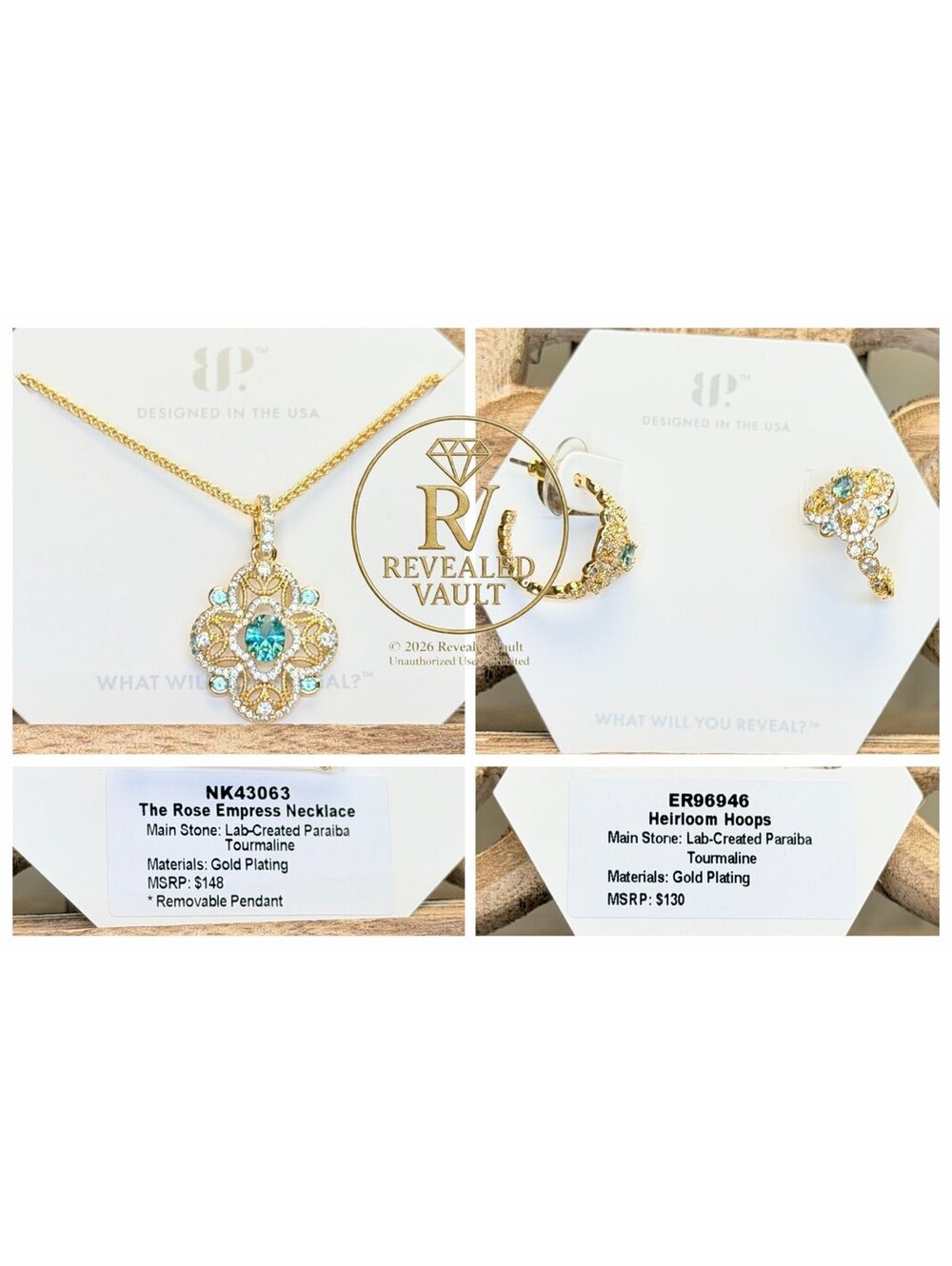 The Rose Empress Necklace & Heirloom Hoops - OG